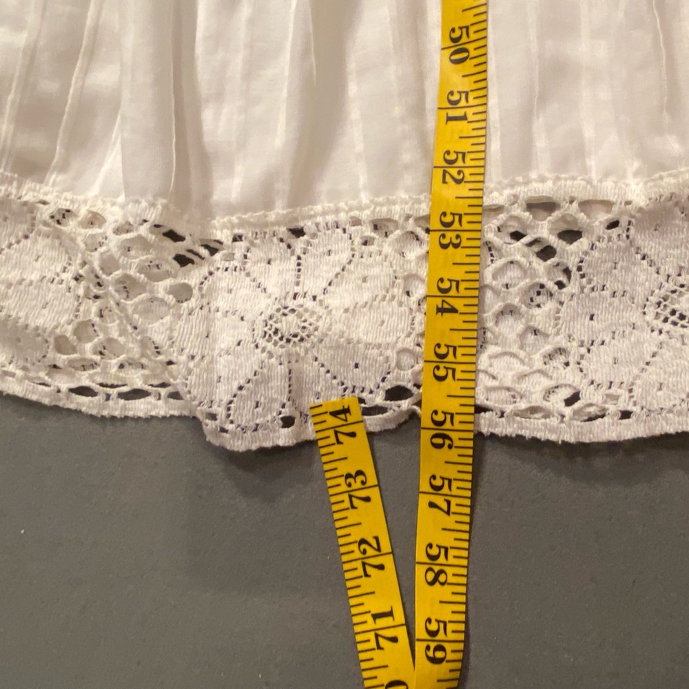 Vintage Boho Lace Maxi Dress Bell elbow length sleeves square Neck size 11/12 - Picture 9 of 12